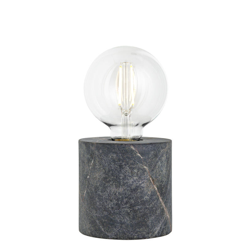 Marble Edison Cylinder Table Lamp - Green