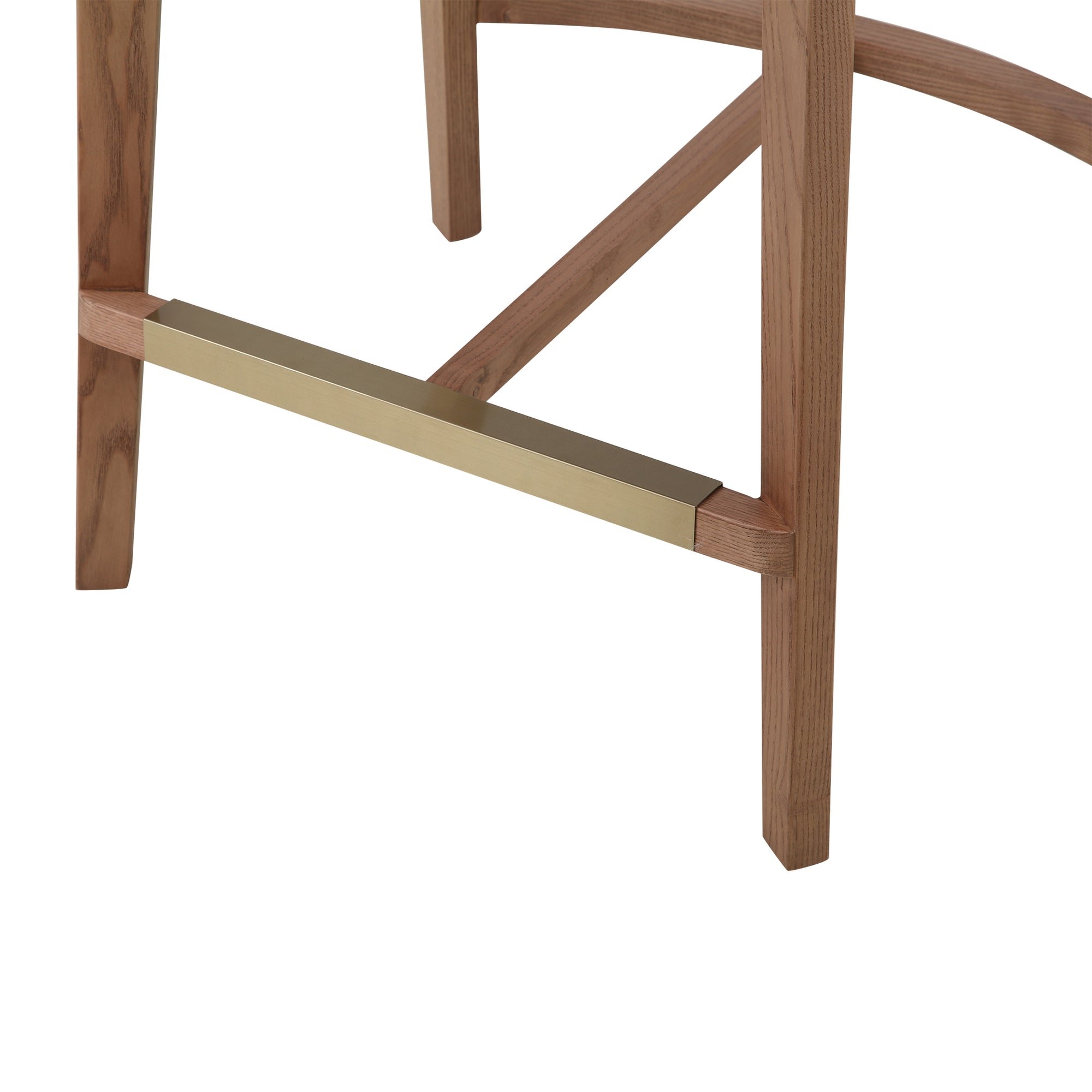 Hamble Counter Height Stool Close up of Natural Wooden Frame