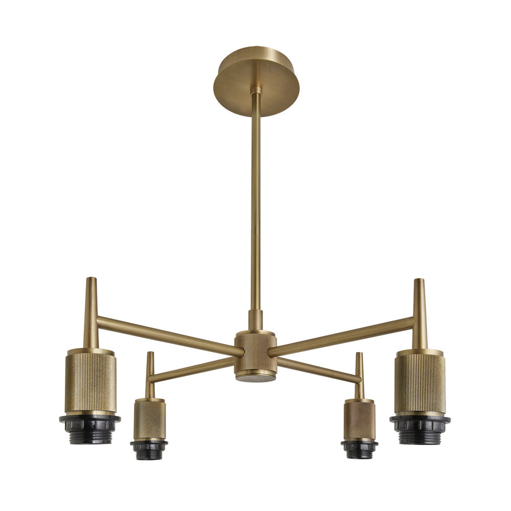 Henley Four Arm Holder in Brass Finish, Product Code HE-4AP-B-EM-S-NC-GT