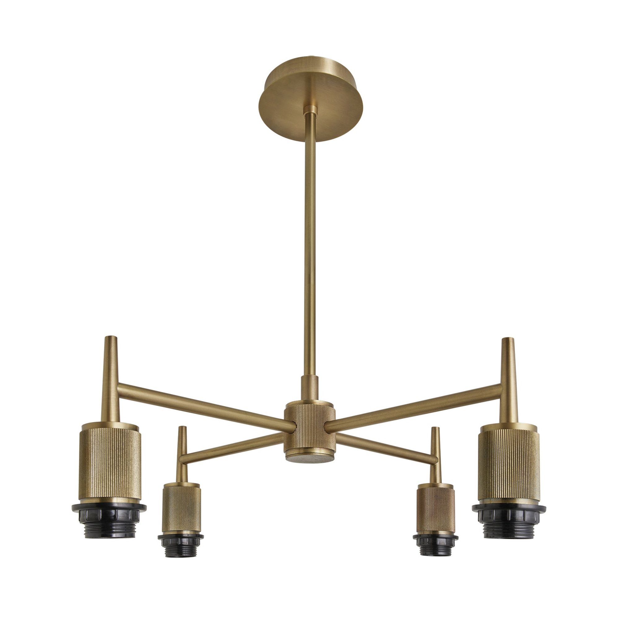 Henley Four Arm Holder in Brass Finish, Product Code HE-4AP-B-EM-S-NC-GT