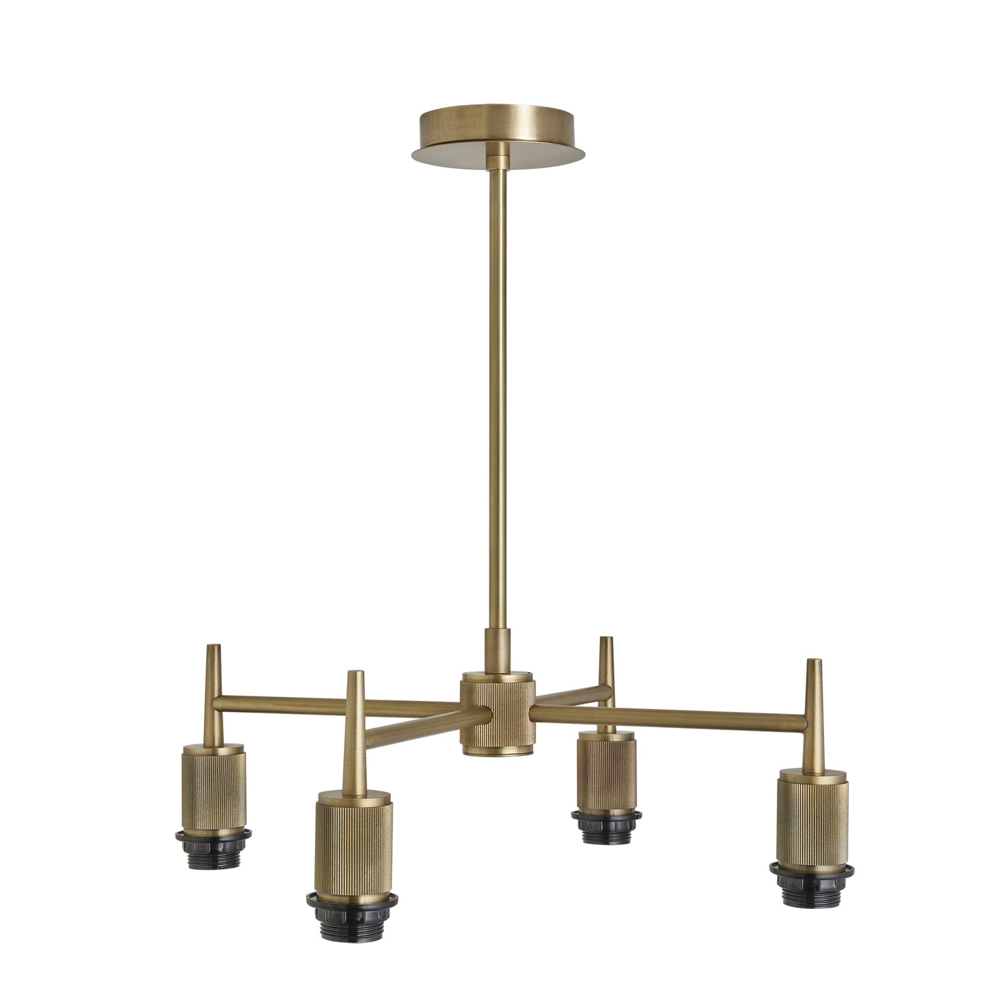 Henley Four Arm Holder in Brass Finish