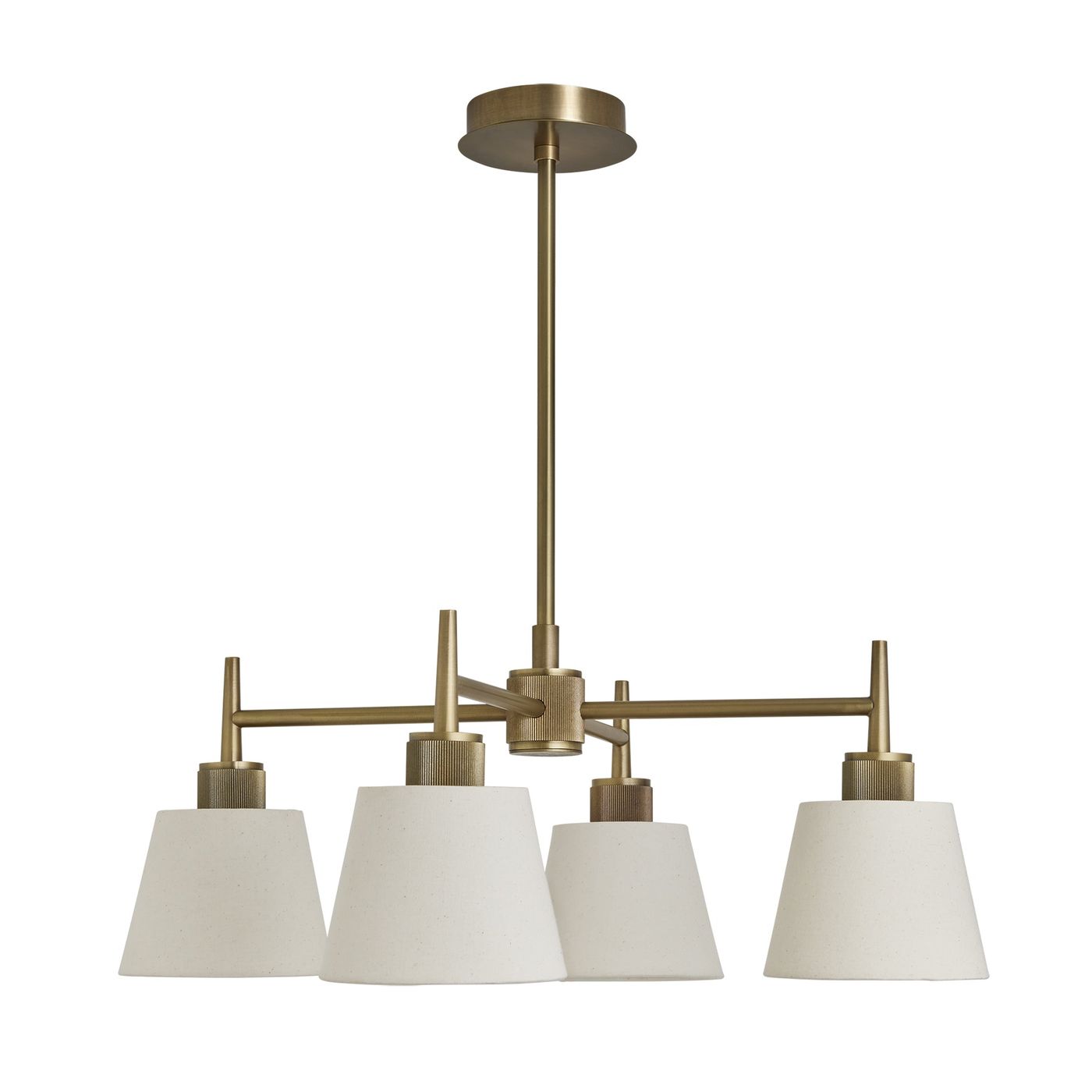 Henley 4 Arm Pendant Light - Natural Cotton Shades