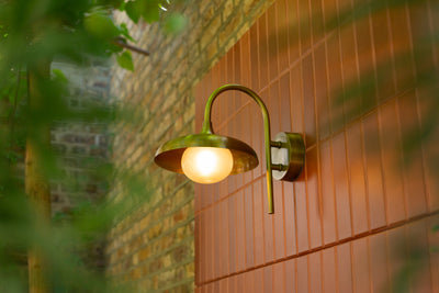 Hayle Outdoor & Bathroom Wall Light - Brass - Outdoor Decorative Lights - Industville Lighting UK