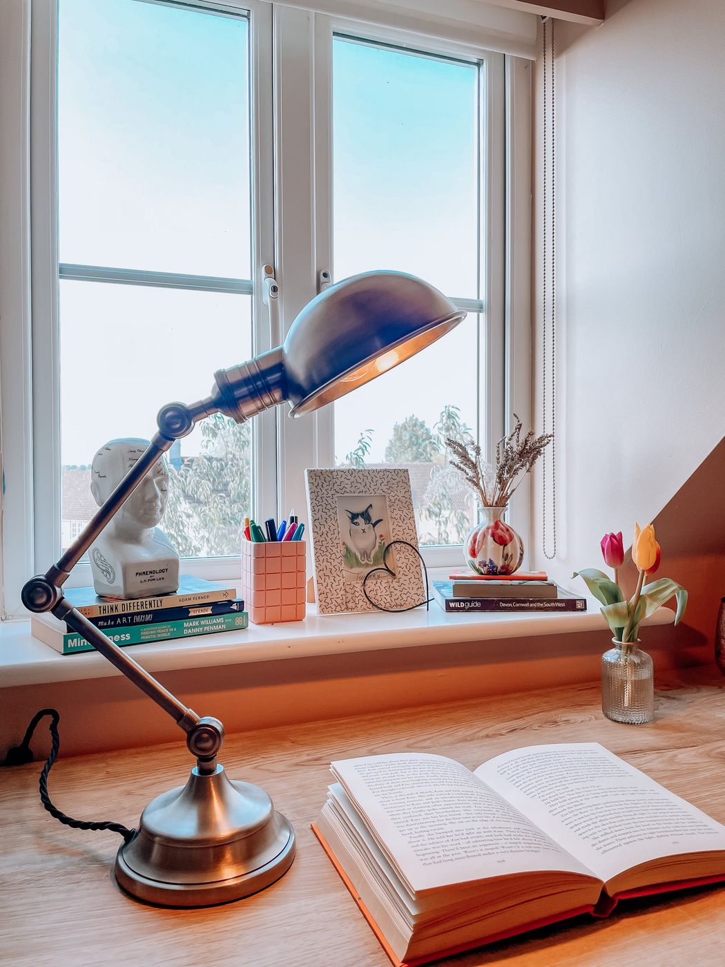 Brooklyn Pharmacy Adjustable Dome Table Lamp - 7 Inch - Gunmetal