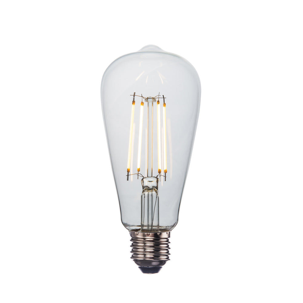 LED Edison Dimmable Bulb - 8W E27 Pear ST64 - Clear