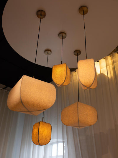Bloxham Rectangular Pendant Light - Natural - Natural Fibre, Wood & Stone Lights - Industville Lighting UK