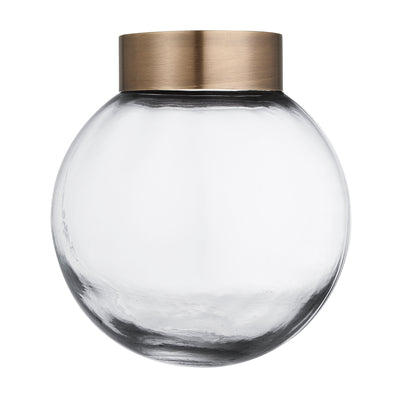 Glass Globe Brooklyn Outdoor & Bathroom Globe Pendant Light - brass ring