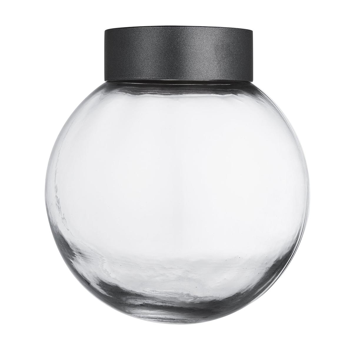 Glass Globe Brooklyn Outdoor & Bathroom Globe Pendant Light - pewter ring