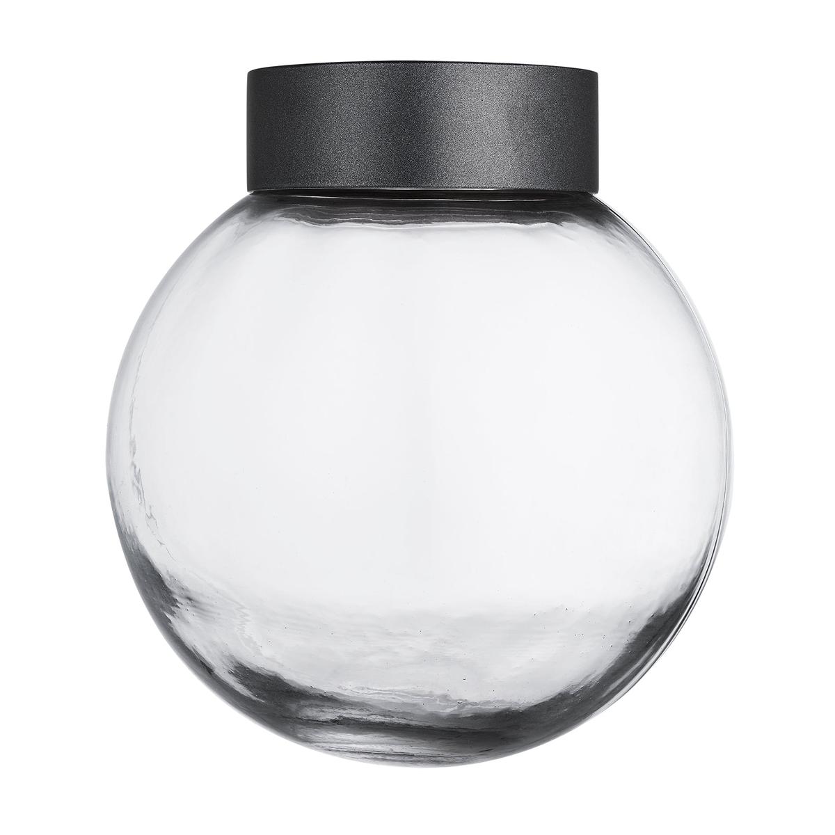 Glass Globe Brooklyn Outdoor & Bathroom Globe Pendant Light - pewter ring