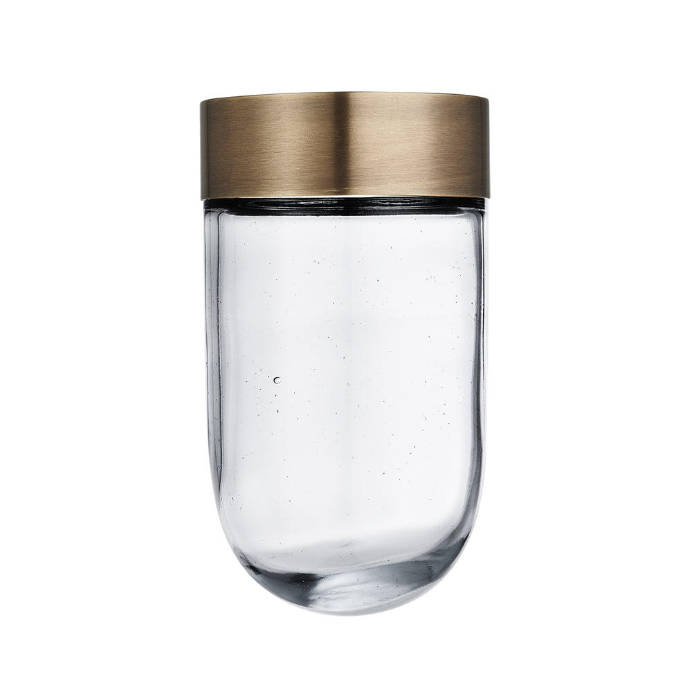 Tube Outdoor Glass with Brass Ring