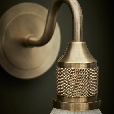 Noho Glass Schoolhouse Swan Neck Wall Light - 5.5 Inch - Opal - Noho Lighting - Industville Lighting UK