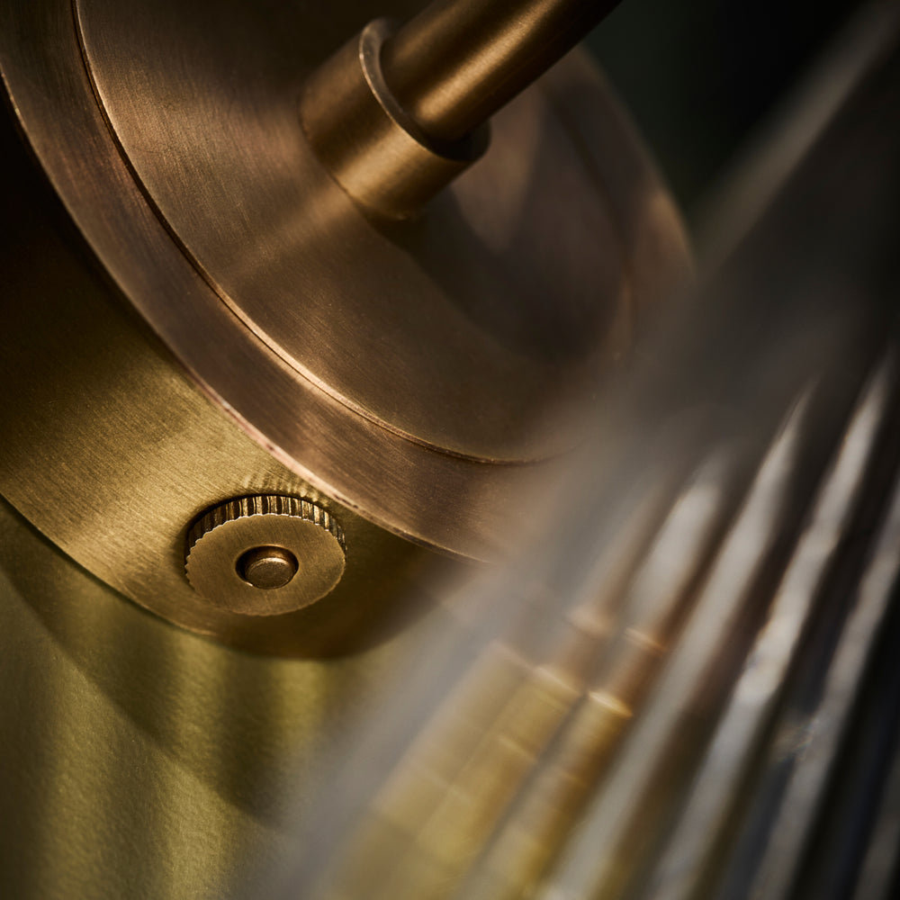 Close up of Noho Brass Swan Neck holder