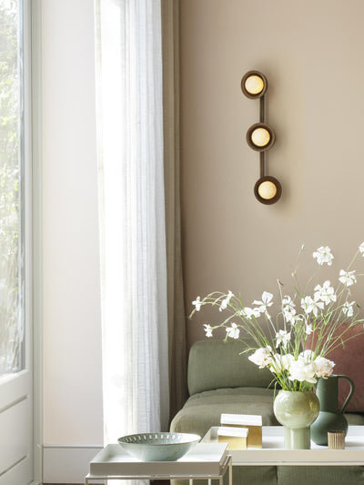 Corby Cast & Alabaster Triple Wall Light  - Aged Brass - Voucher Applicable - Industville Lighting UK