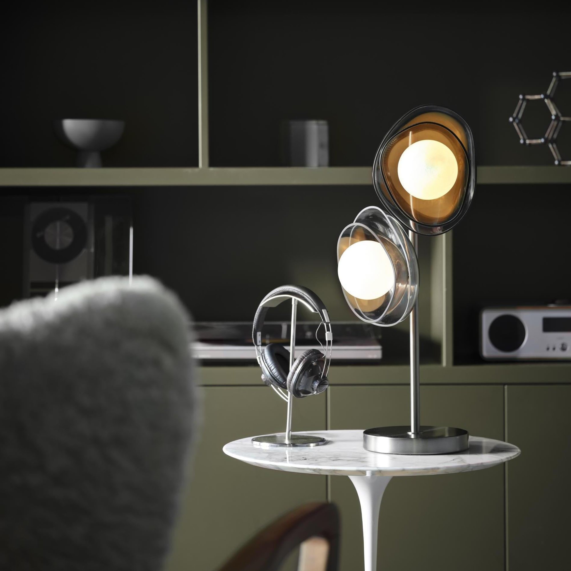 Dulwich Table Lamp with Mocha Glass