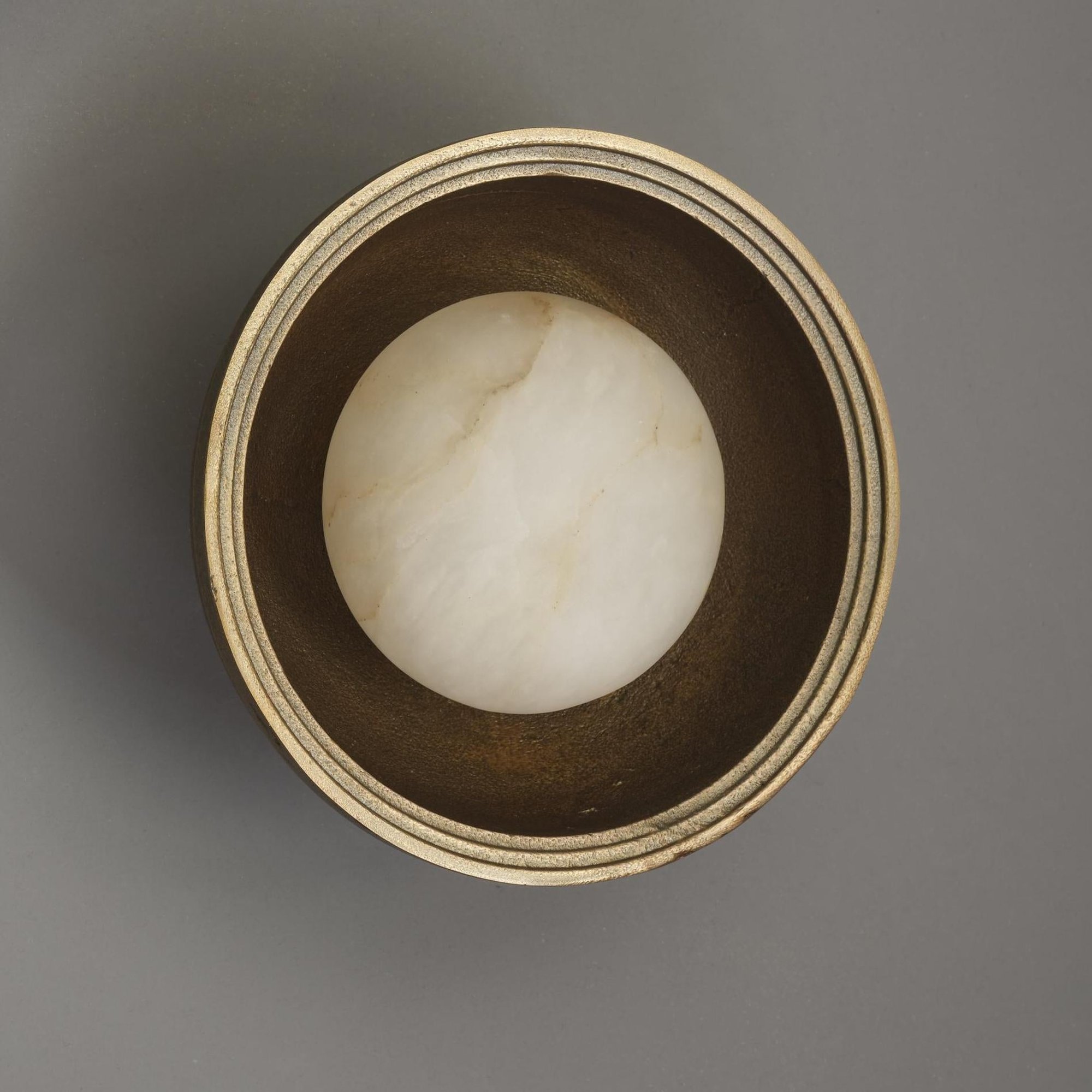 Corby Cast Diffuser Wall Light 7 Inch in Aged Brass