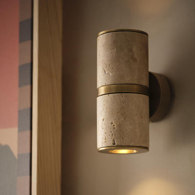 Travertine Outdoor & Bathroom Up Down Spot Light - Brass - Bathroom Lights - Industville Lighting UK