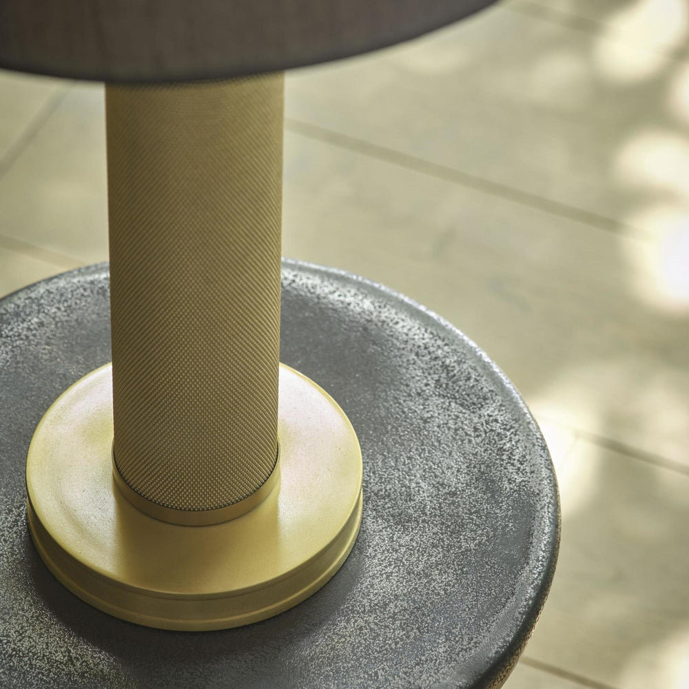 Knurled Pillar Table Lamp - Brass