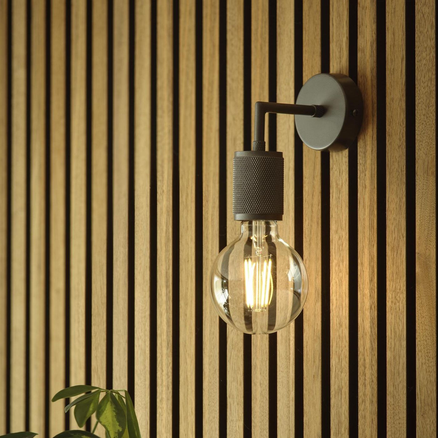 Pewter Knurled Edison Wall Light - Industville KN-EWL-P
