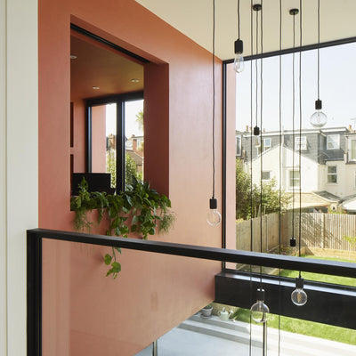 Black Knurled Edison Pendant Light - 1 Wire - Industville KN-E1WP-BK