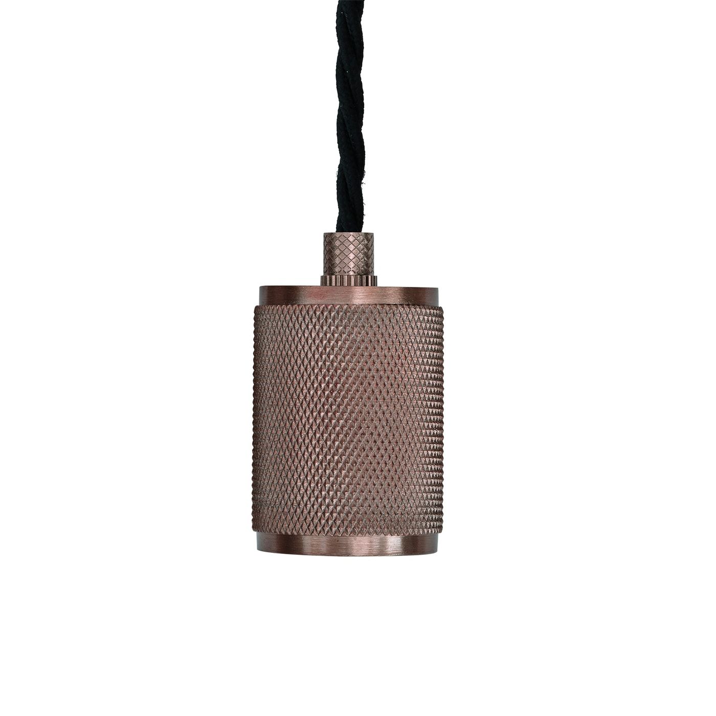 Bronze Knurled Edison Pendant Light with 1 Wire