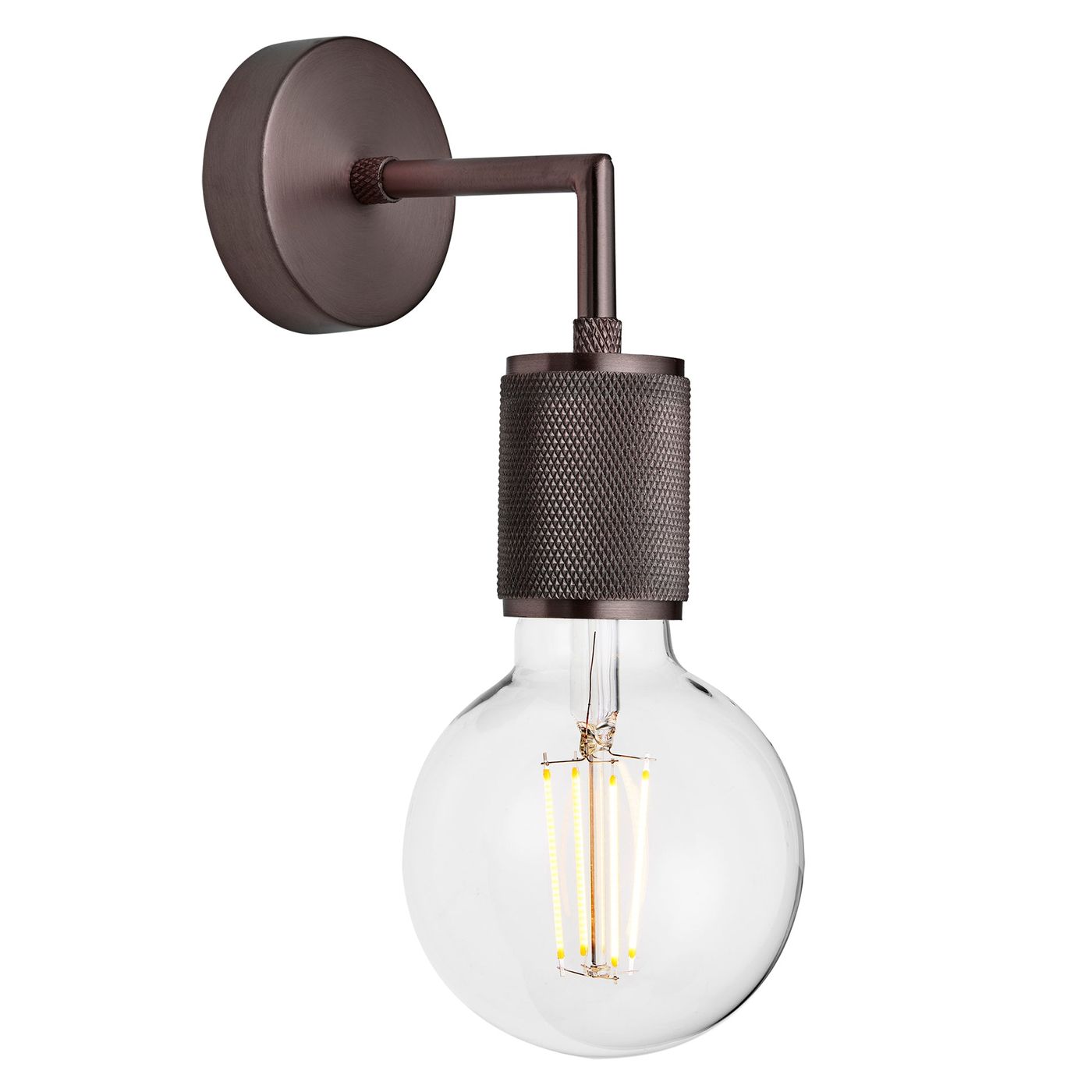 Bronze Knurled Edison Wall Light