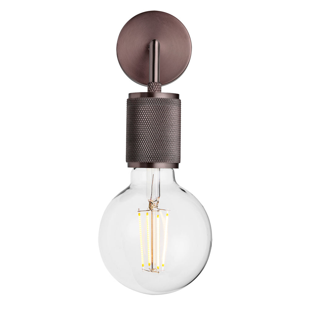 Bronze Knurled Edison Wall Light
