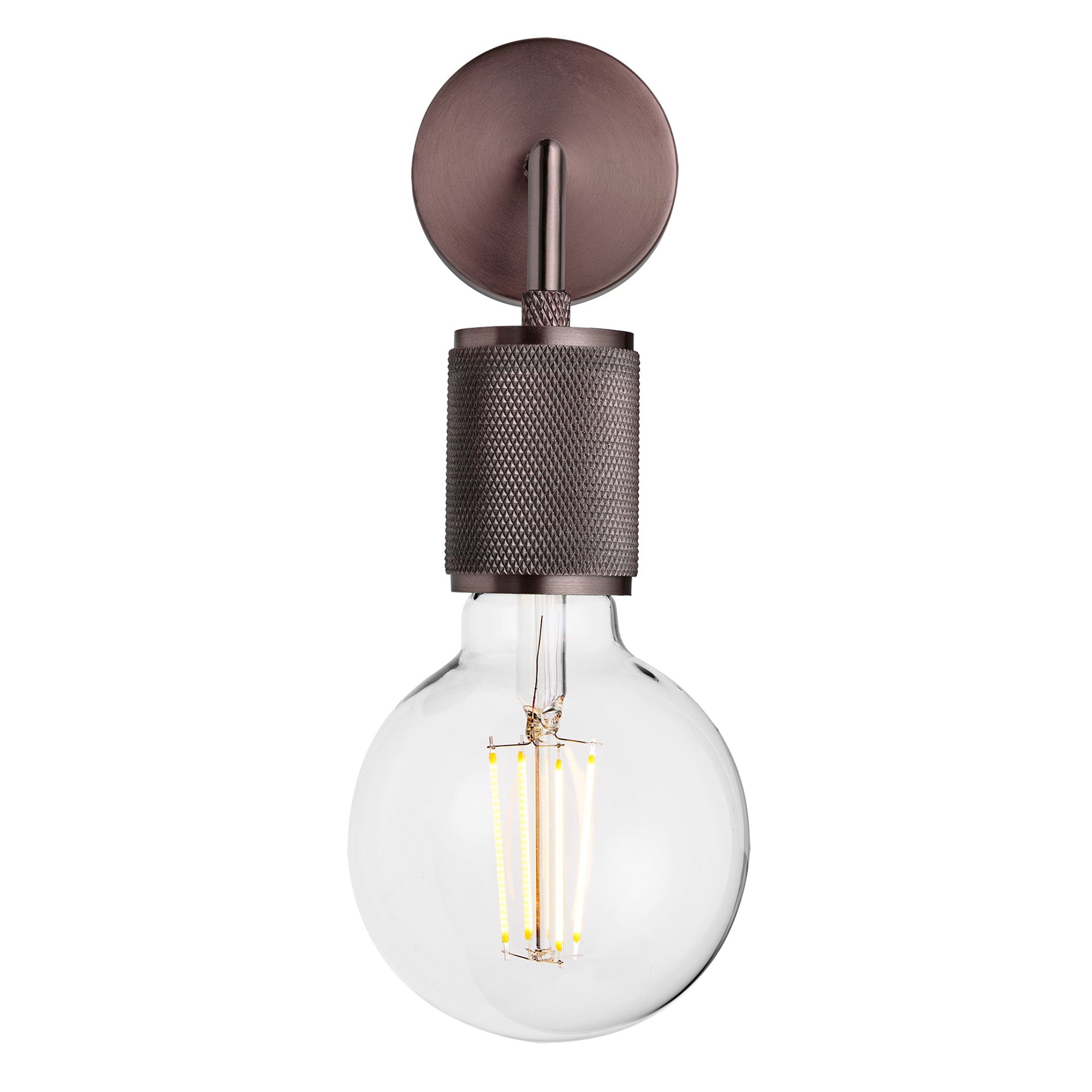 Bronze Knurled Edison Wall Light