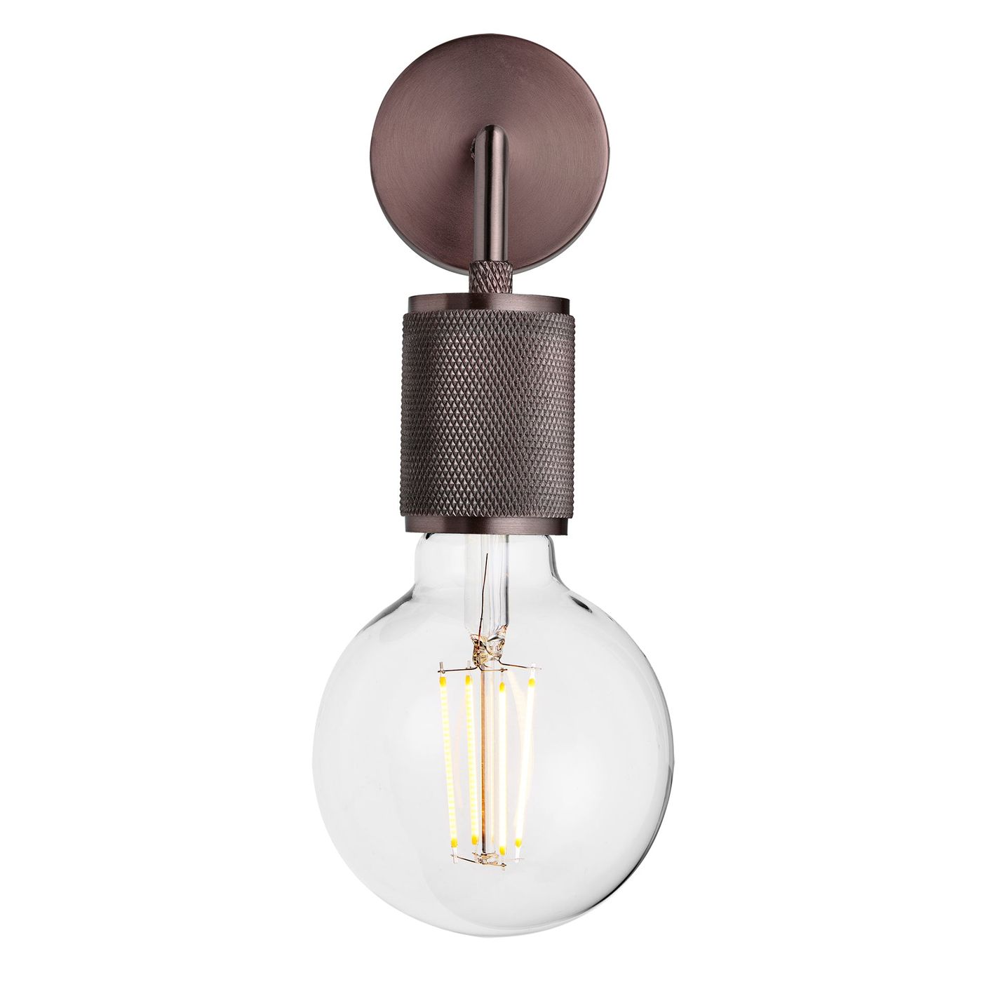 Bronze Knurled Edison Wall Light