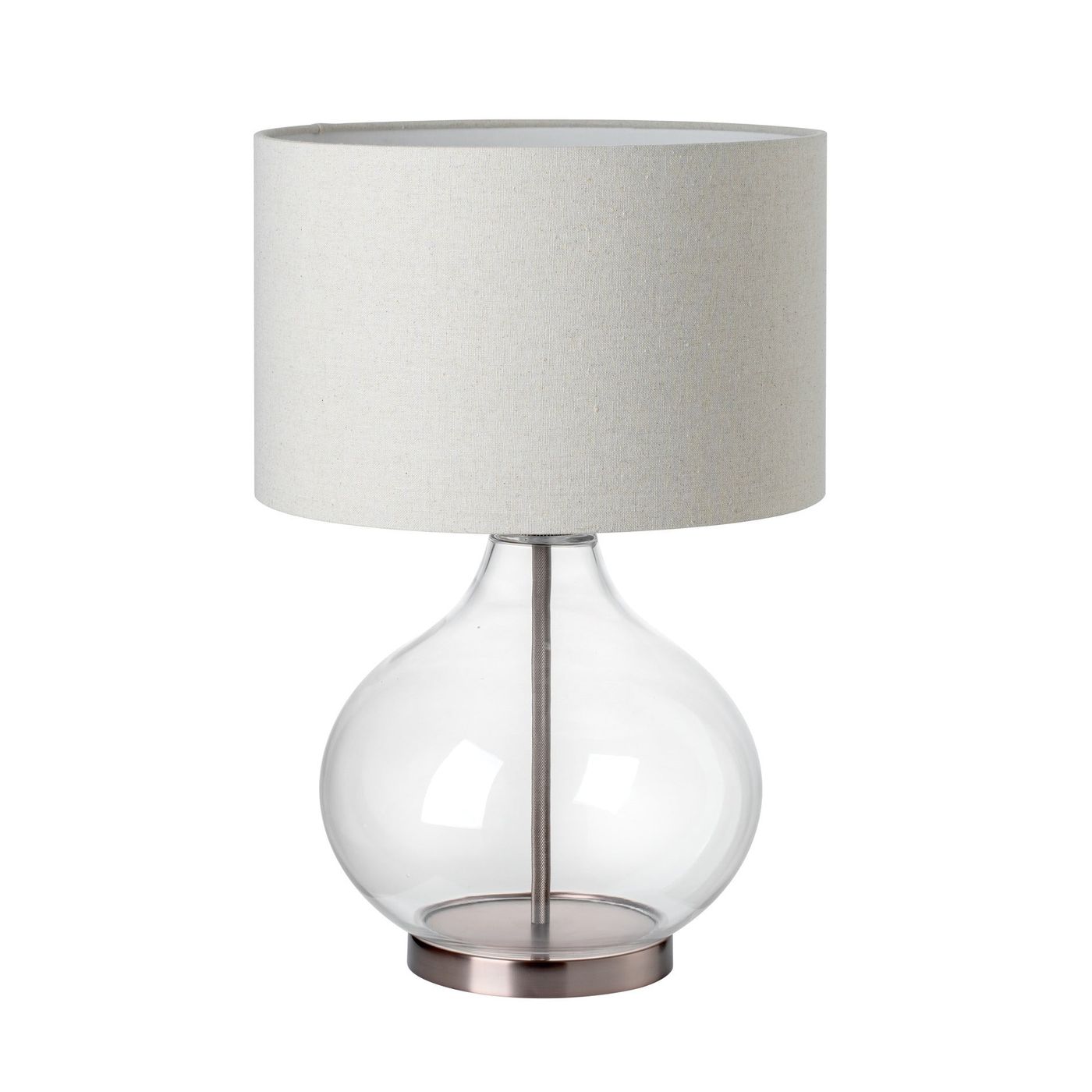 Knurled Glass Drop Table Lamp in Bronze