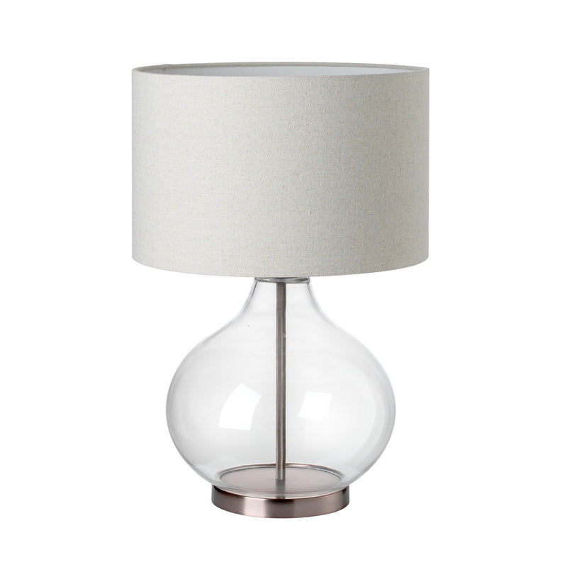 Knurled Glass Drop Table Lamp in Bronze