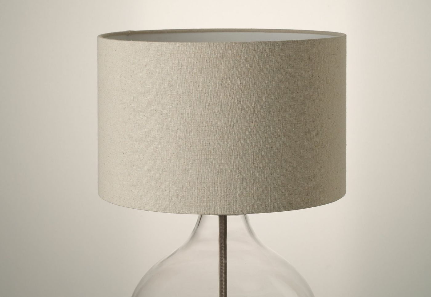Knurled Glass Drop Table Lamp in Bronze, close up of the shade