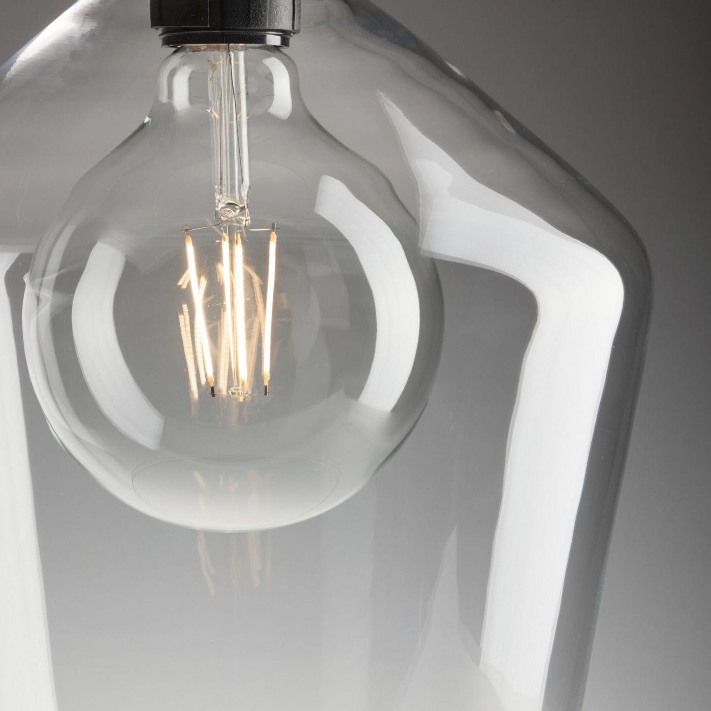 Clear Glass Mocha Shade 10 Inch