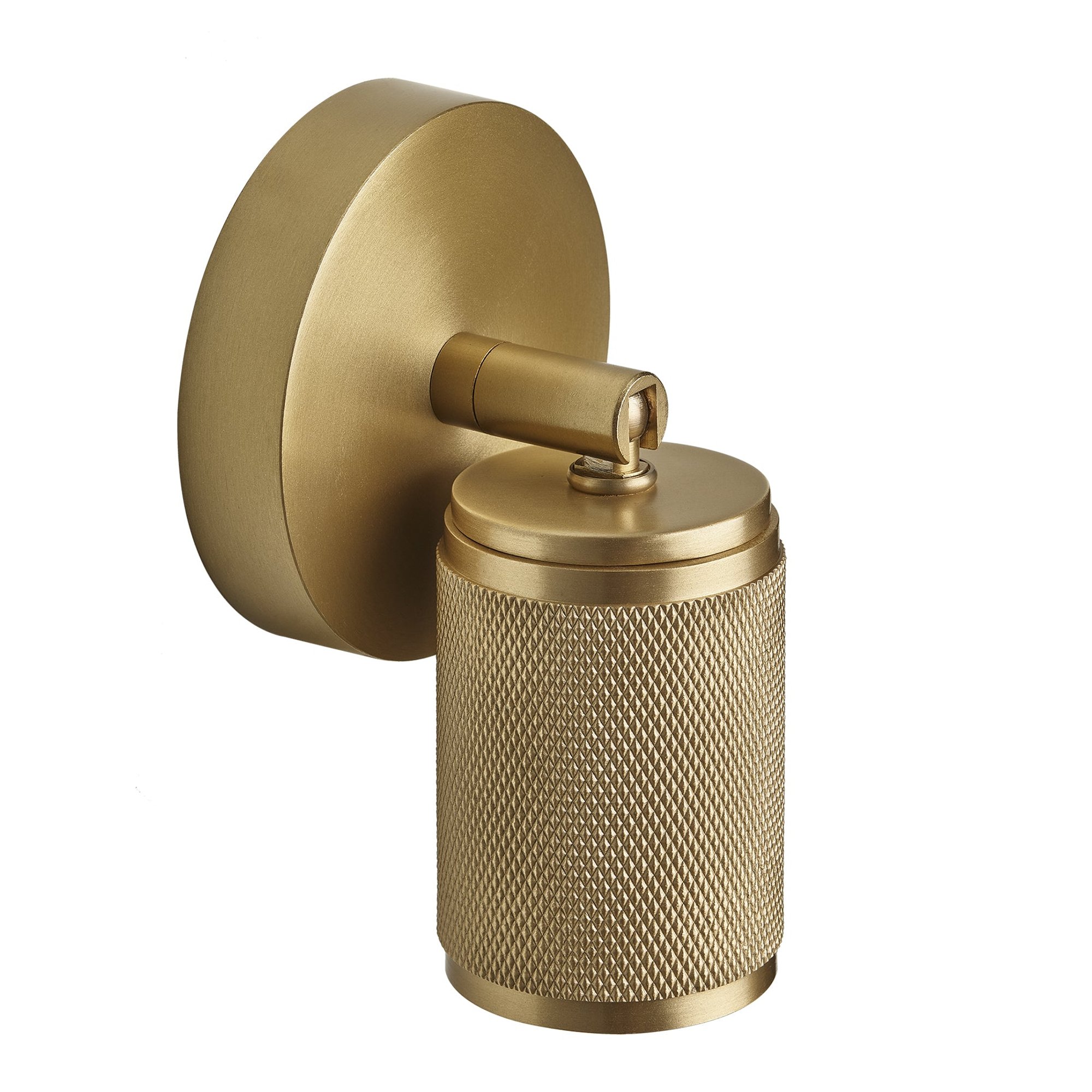 Knurled Brass Single Spot Light