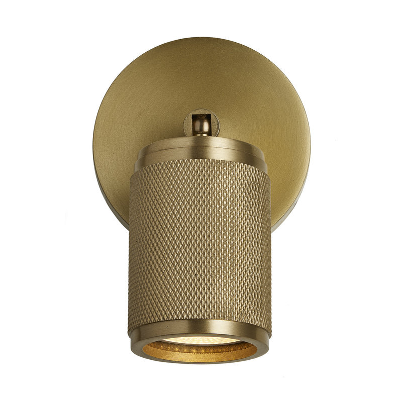 Knurled Spotlight - Single - Brass - New In Lighting - Industville Lighting UK