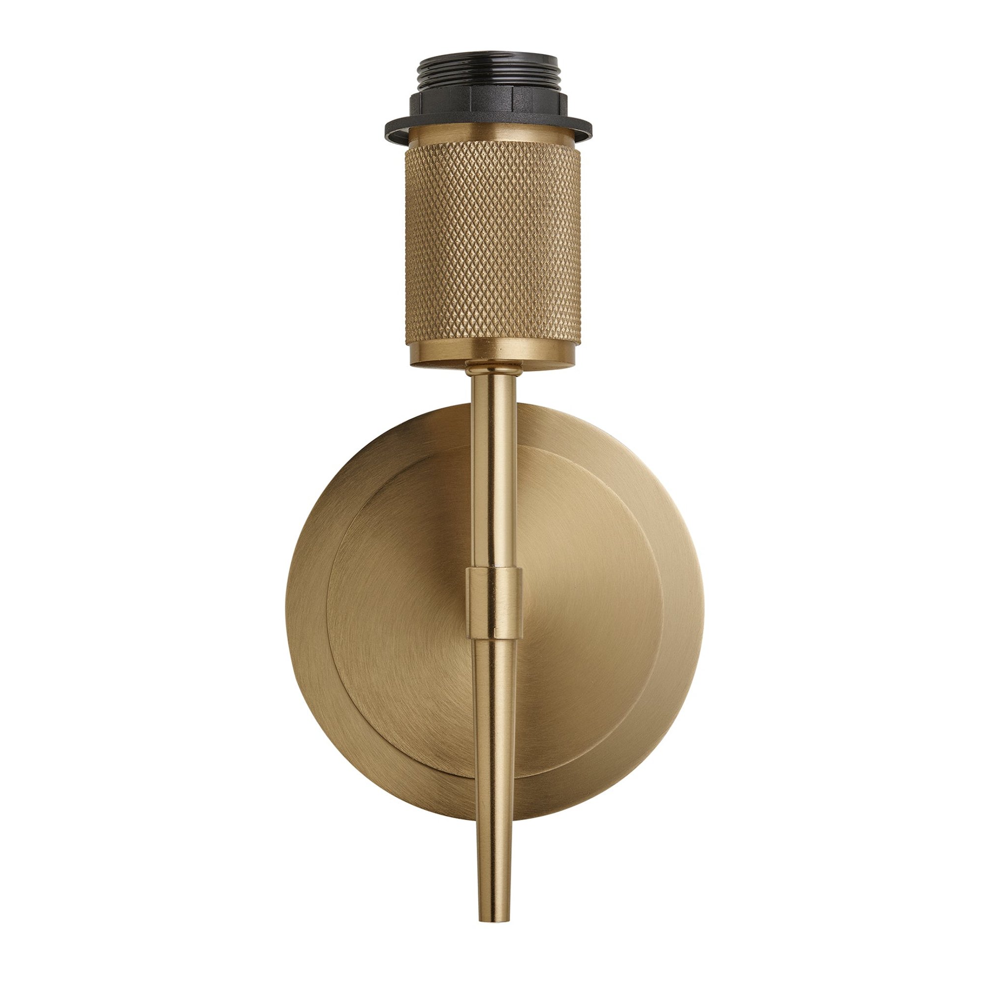 Knurled Brass Torch Wall Light Holder