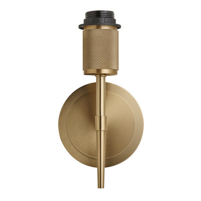 Knurled Torch Wall Holder - Brass - Holder Only - Light Bulb Holders - Industville Lighting UK