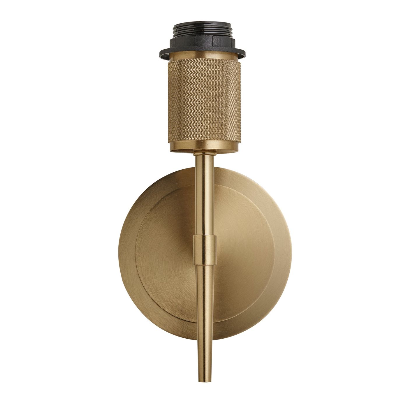Knurled Brass Torch Wall Light Holder