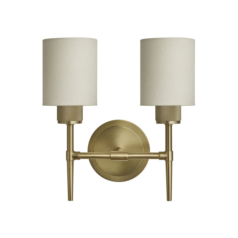 Knurled Cylinder Torch Double Wall Light - Light Natural Cotton - Voucher Applicable - Industville Lighting UK