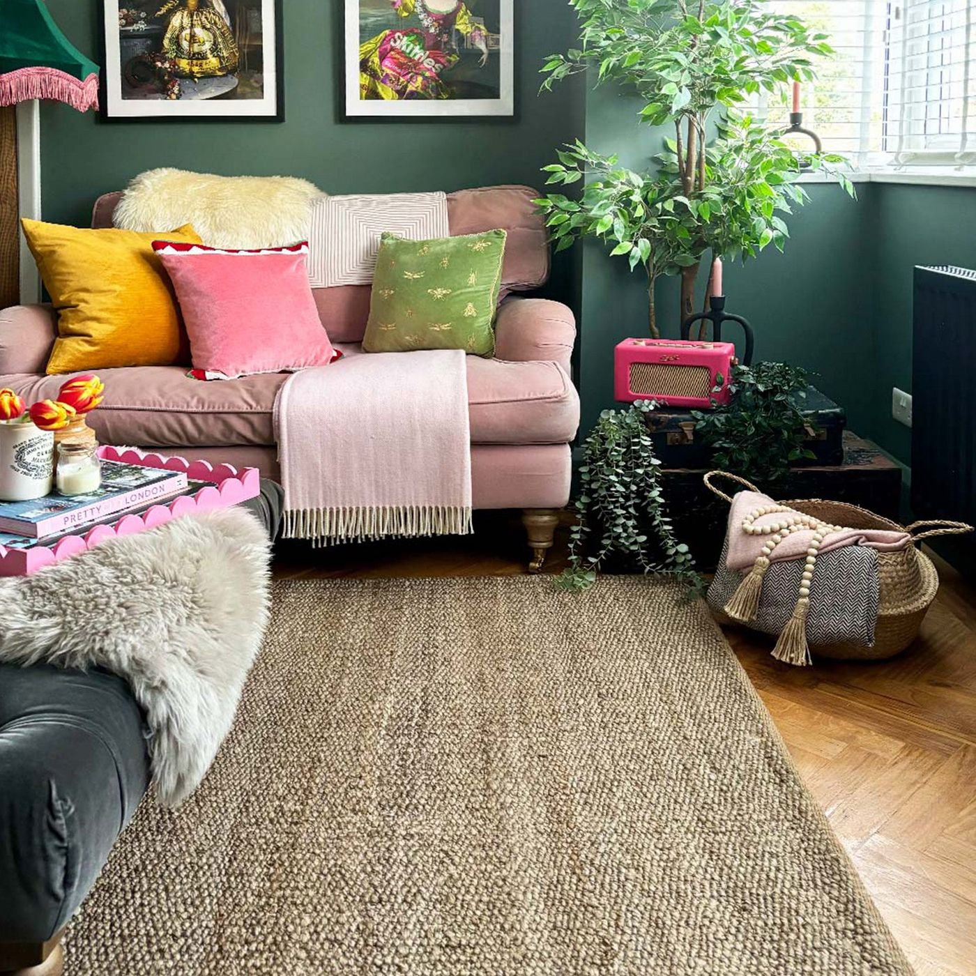 Natural Keal Hand Woven Jute Rug with Measurements 170 x 240 cm, Product Code RG-3-HWJ-N-L