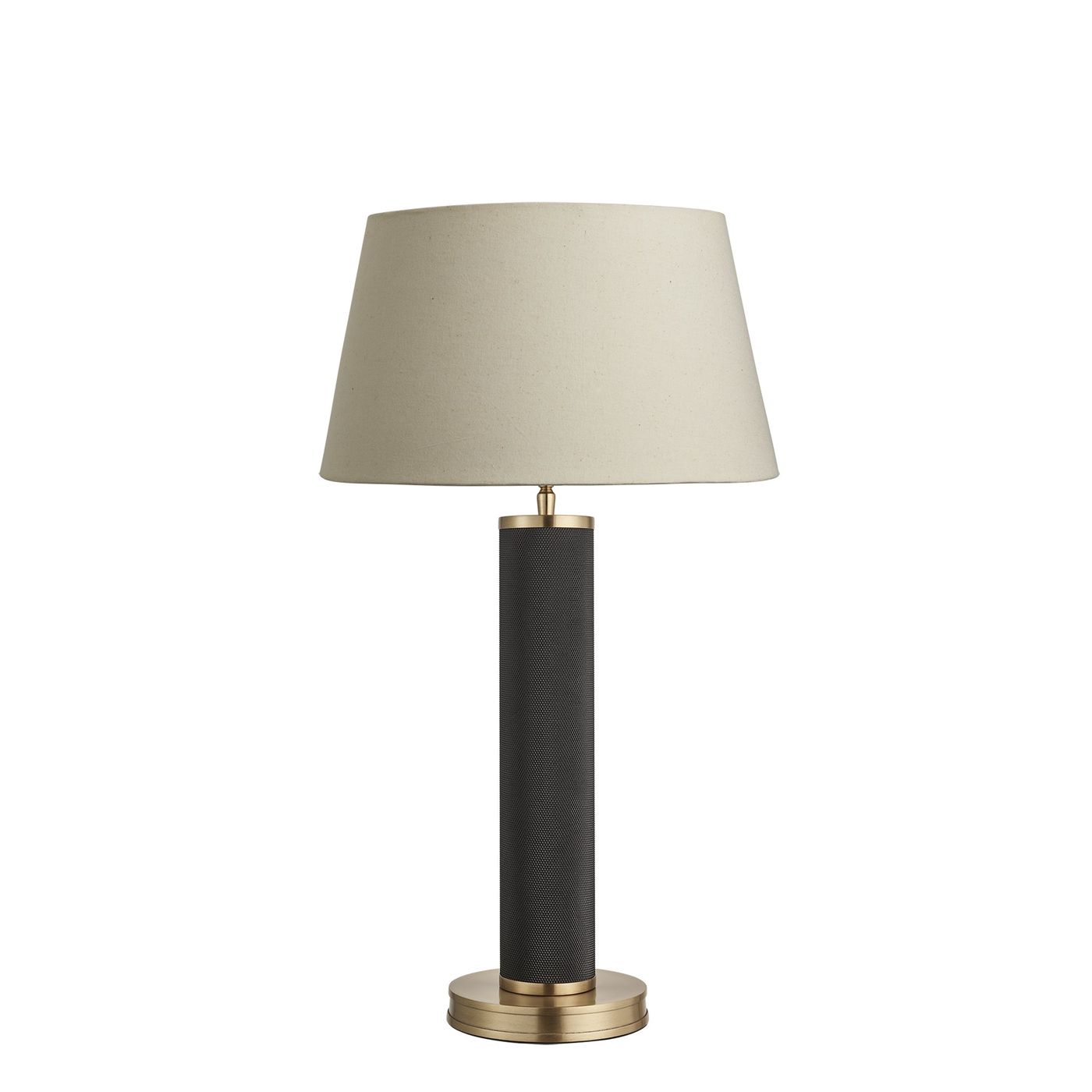 Knurled Pillar Table Lamp - Black