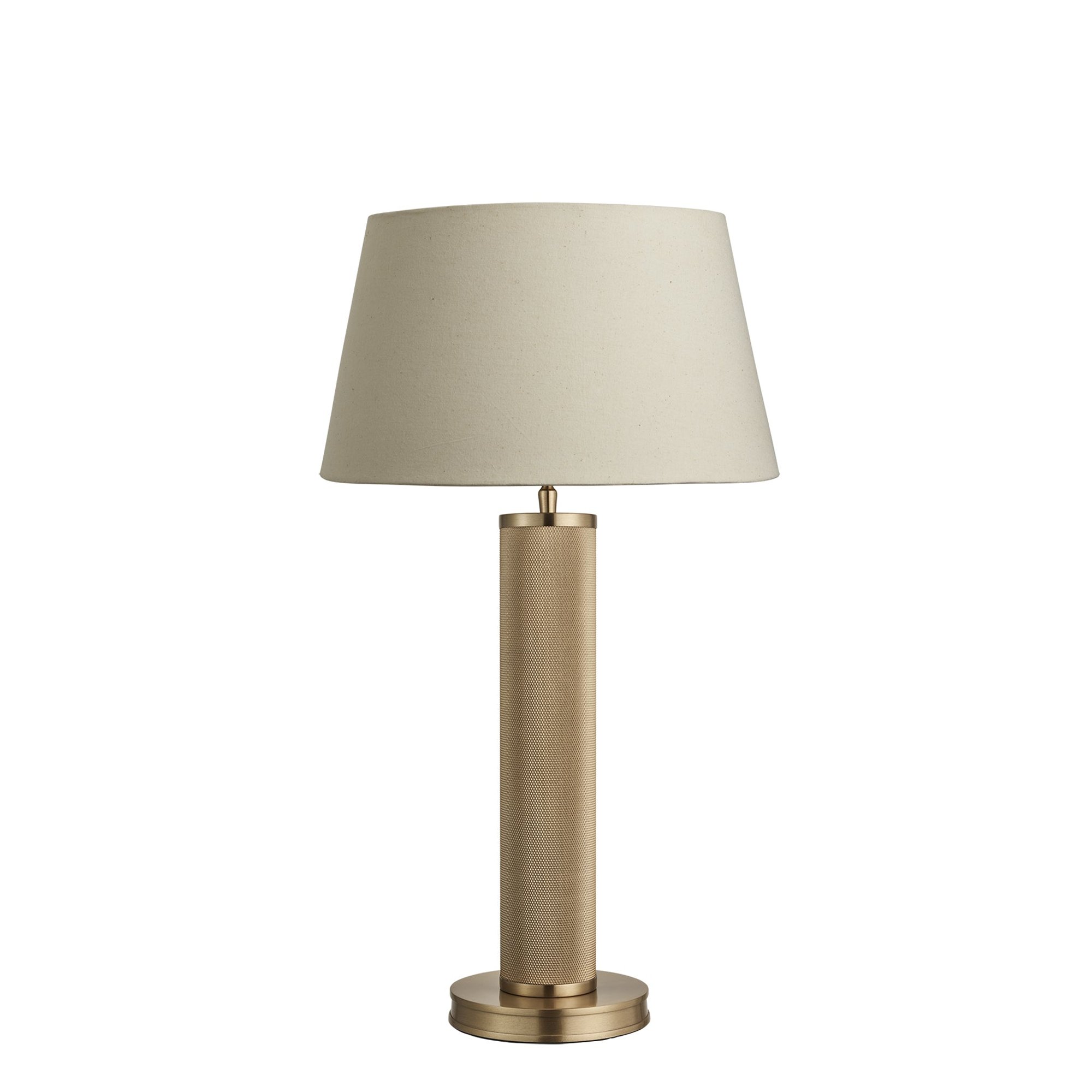 Knurled Pillar Table Lamp - Brass