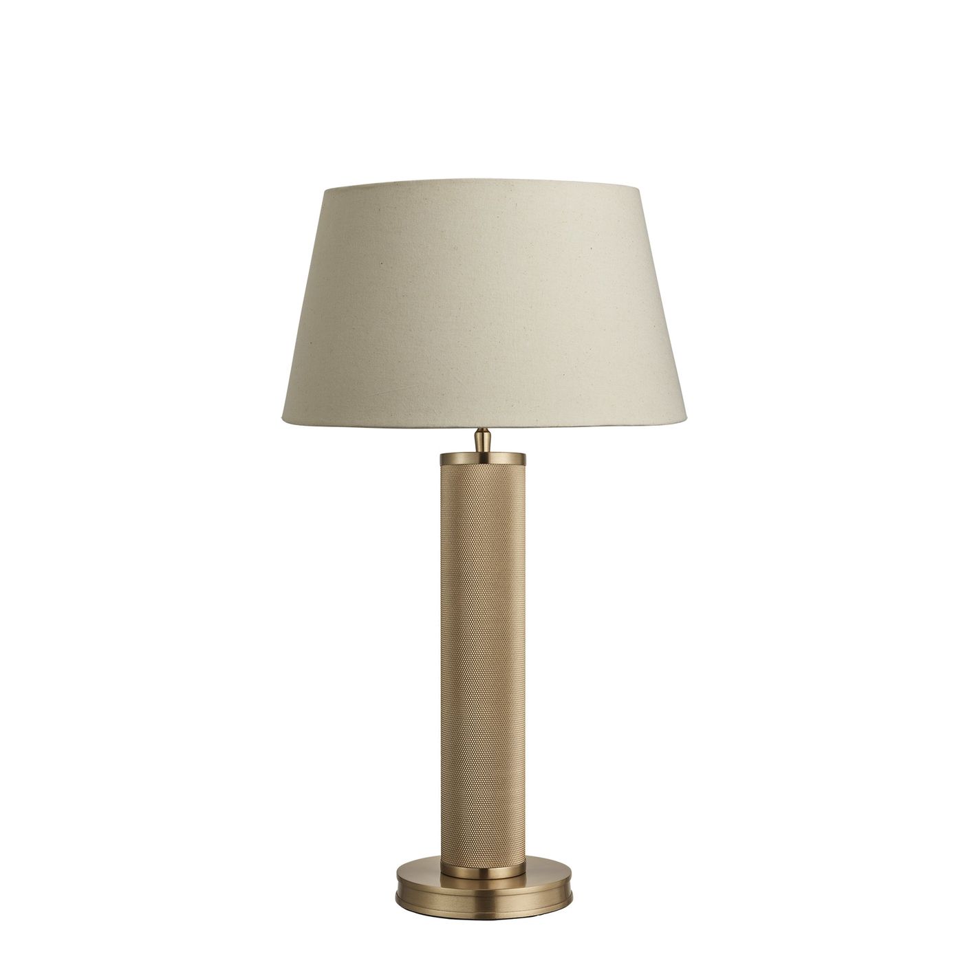 Knurled Pillar Table Lamp - Brass
