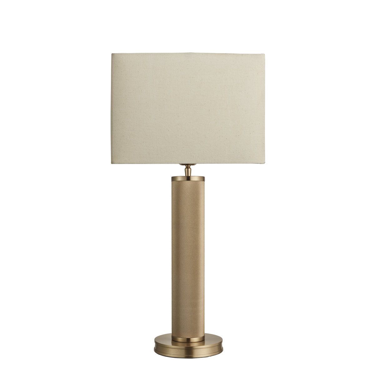 Knurled Brass and Black Pillar Table Lamp | 5-Star Service