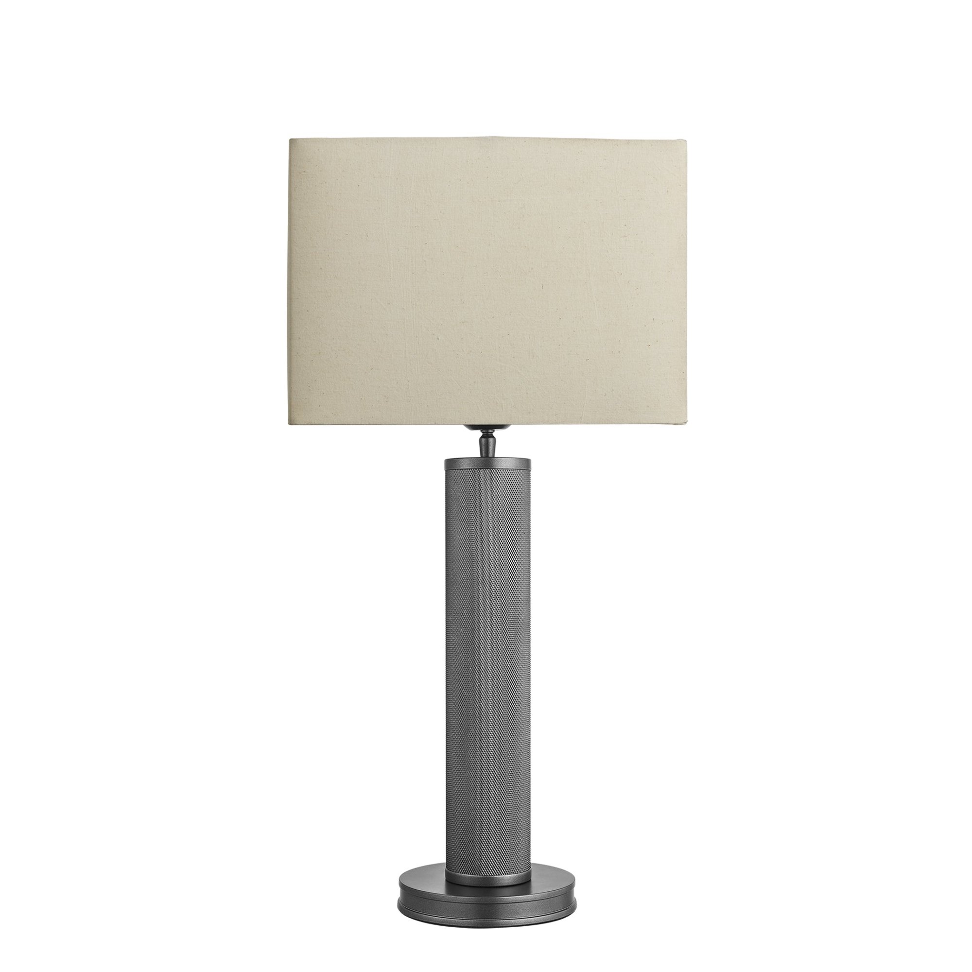 Knurled Pillar Table Lamp - Pewter