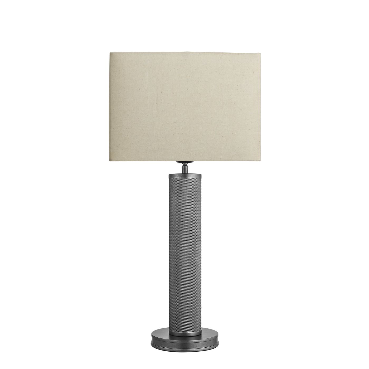 Knurled Pillar Table Lamp - Pewter
