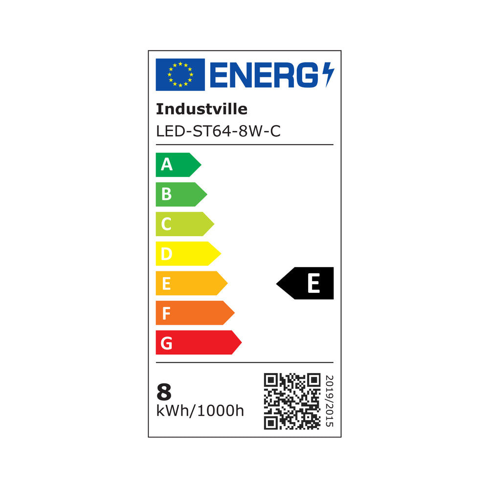 LED Edison Dimmable Bulb - 8W E27 Pear ST64 - Clear