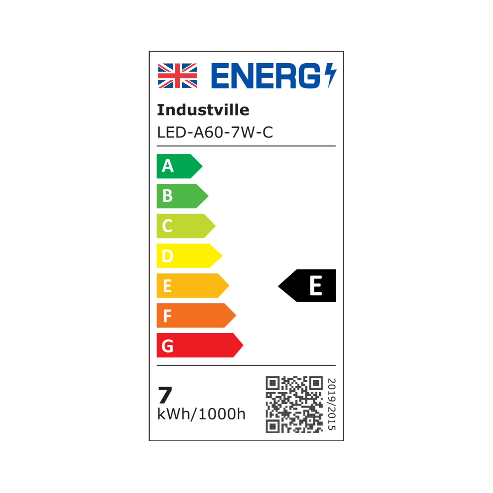 LED Edison Bulb Old Filament Lamp - 5W E27 Classic A60 Industville LED-A60-7W-C