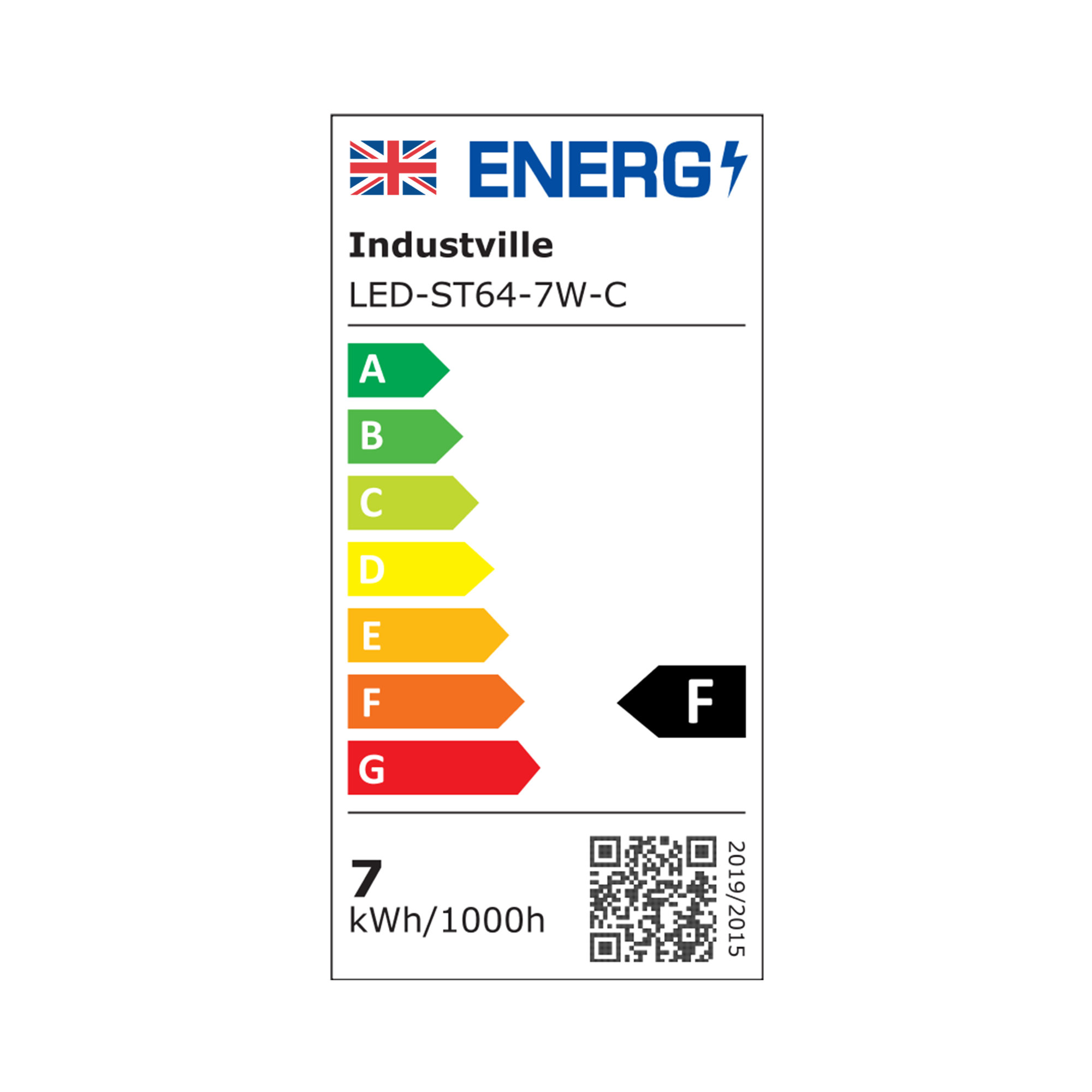 LED Edison Dimmable Bulb - 7W E27 Pear ST64 - Clear