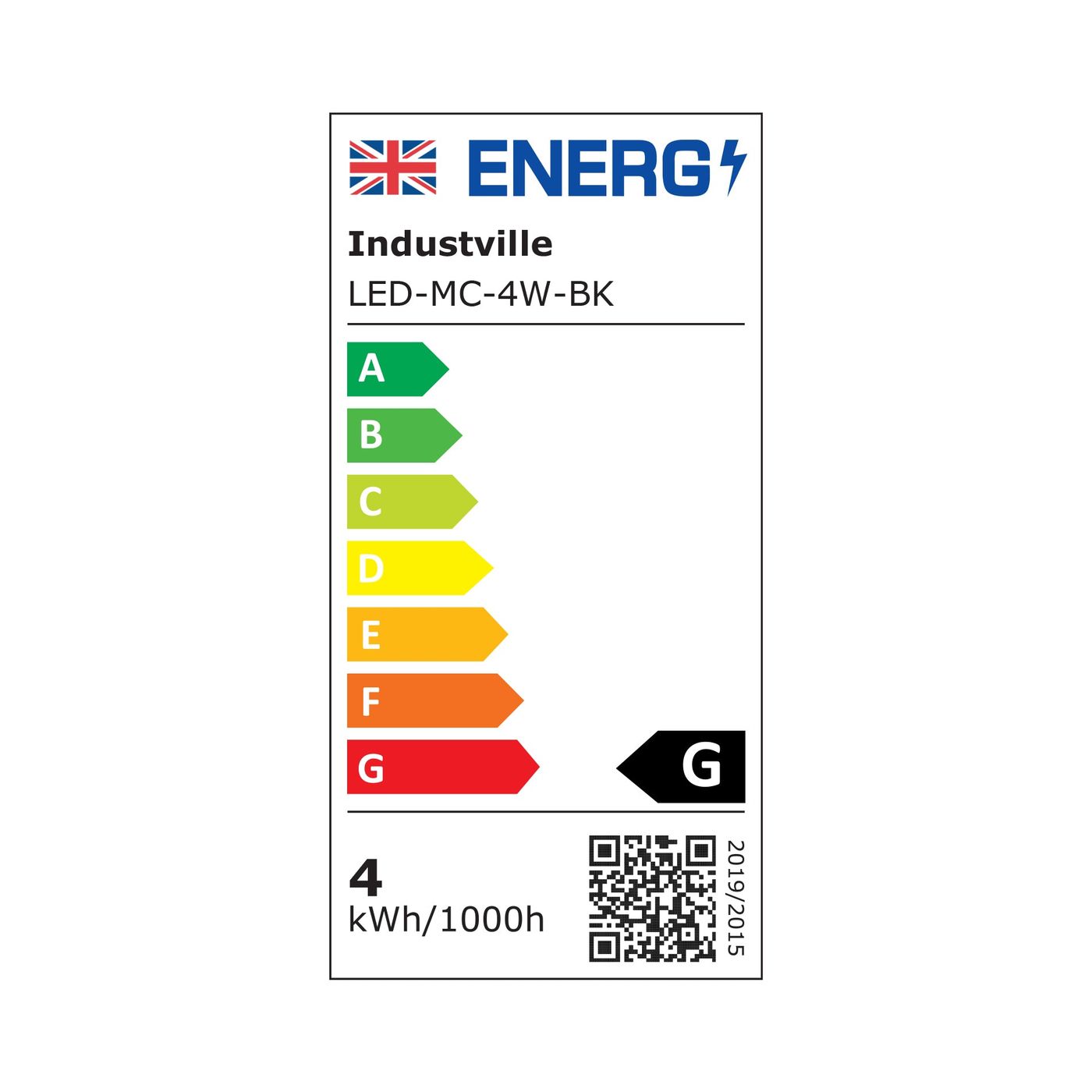 LED Metal Cage Single Filament Dimmable Bulb - 3.5W E27 - Black