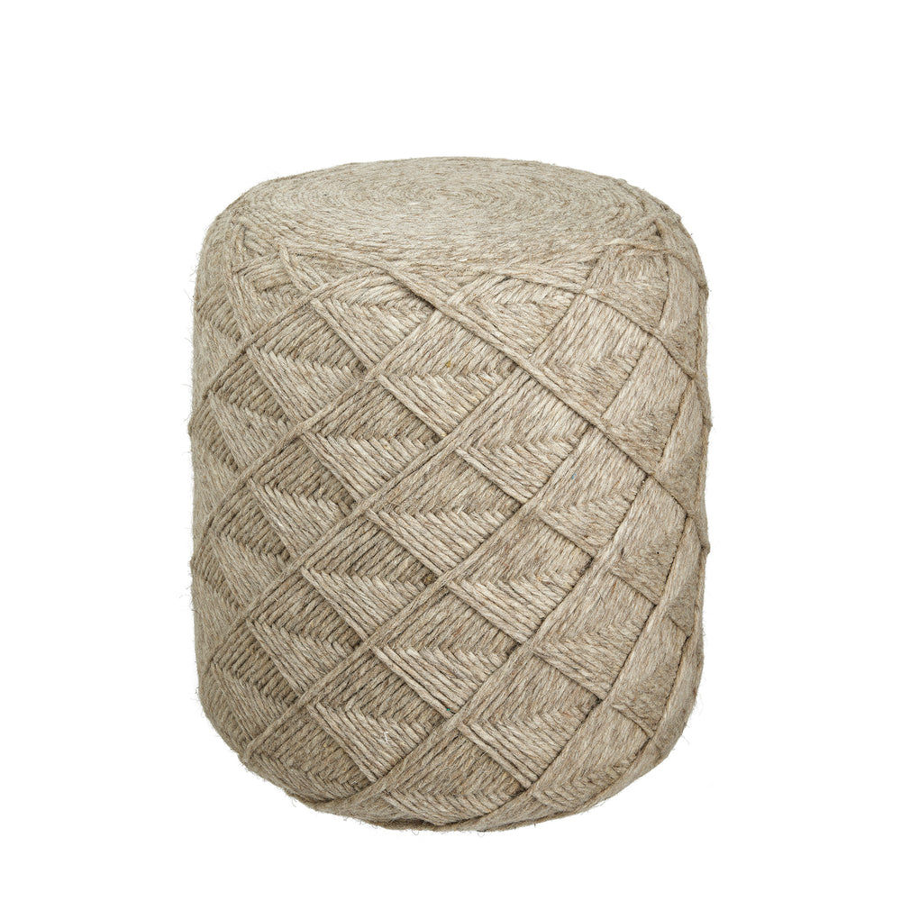 Laurel Wool Pouffe Natural, Product Code LR-WP-N